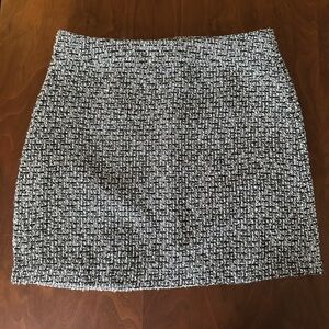 Hyfve black and white tweed skirt